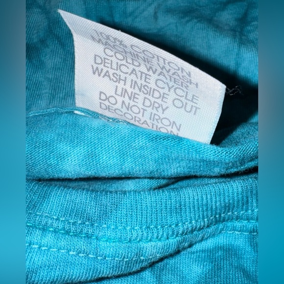 Vintage 90s Lynee Apparel Native American Tie Dye T Shirt Navajo Turquoise XL - Picture 5 of 5